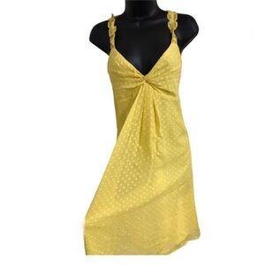 Emily in Paris inspo Nine West Golden babydoll Dress